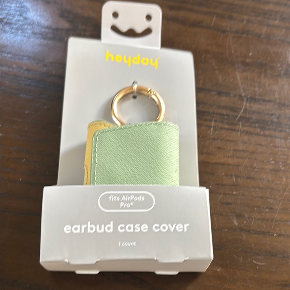 Heyday Mint and Yellow Earbud Case Cover